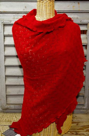 Preview: Dreiecktuch Susi granat von invero merino